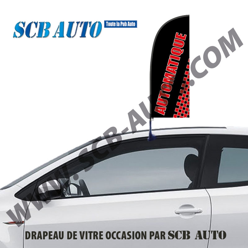 Drapeau Occasion sur Vitre Plv Automobile et voiles Noir Rouge — photo 6