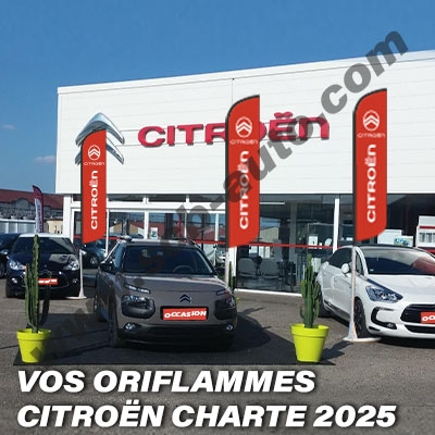 Oriflammes Citroën Windflag Citroën nouvelle charte