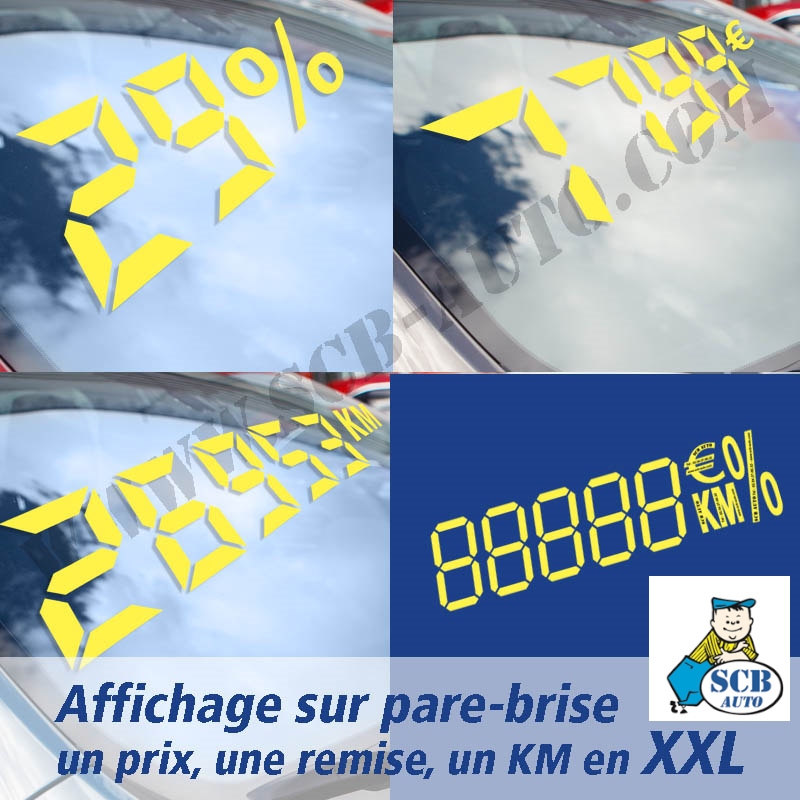 Prix laser pour pare-brise affichage prix pour VO et VN — photo 2