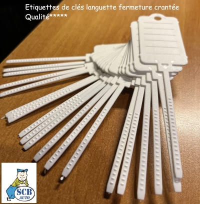 Etiquettes ce clés Languette fermeture crantée Qualité *****
