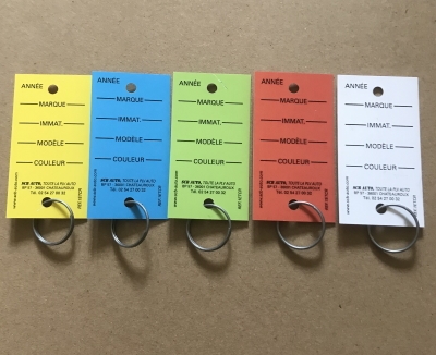 Etiquettes de clés anneau modèle *****
