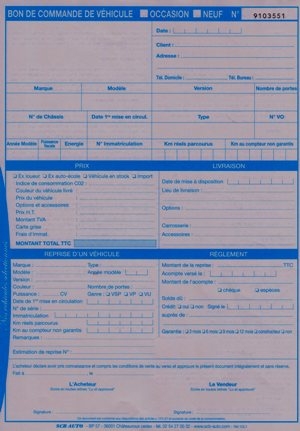 - 29% Pack dossier VO/ VN + Bon de commande VO/ VN — photo 4