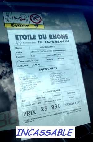 - 20 % sur les affiches de prix pare soleil rigides — photo 3