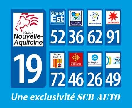 Sticker departement adhesif de plaque