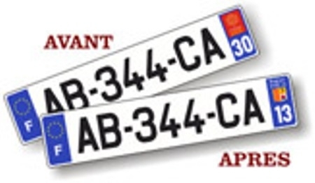 Sticker departement adhesif de plaque — photo 2