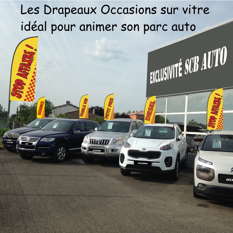 Drapeau Occasion pour vitre Jaune Rouge — photo 12
