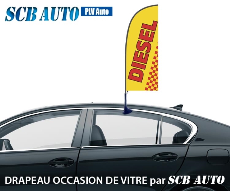 Drapeau Occasion pour vitre Jaune Rouge — photo 2
