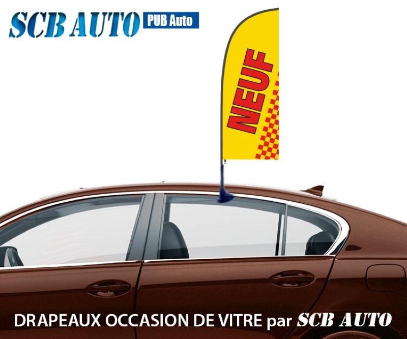 Drapeau Occasion pour vitre Jaune Rouge — photo 3
