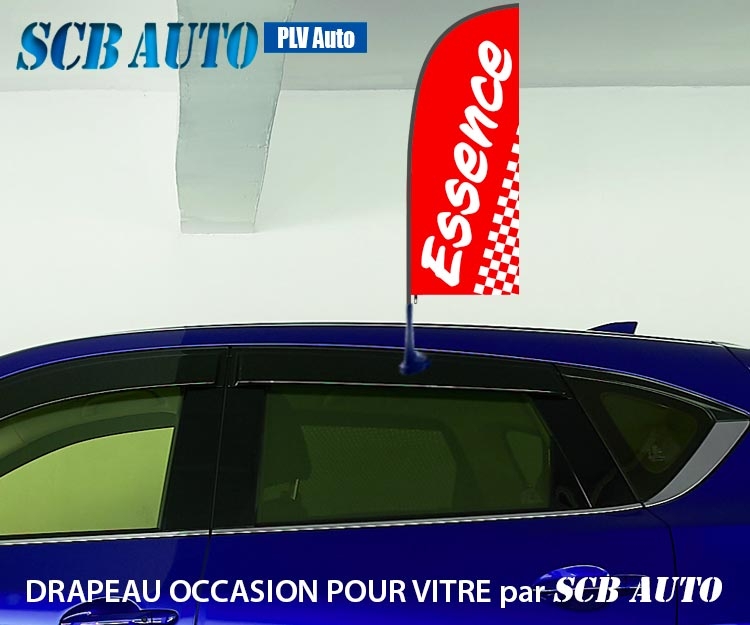 Drapeau Occasion sur Vitre Plv Automobile et voiles Rouge blanc — photo 4