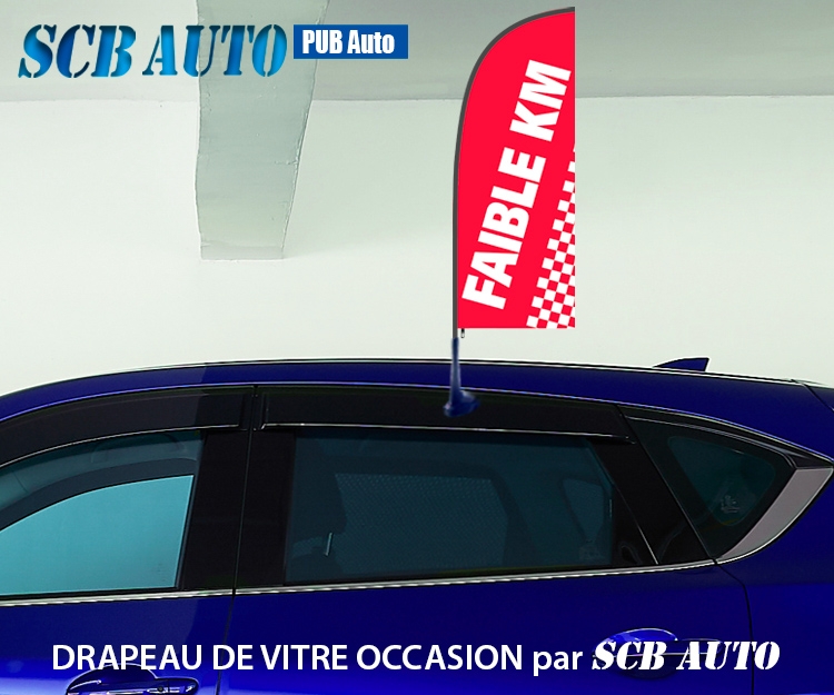 Drapeau Occasion sur Vitre Plv Automobile et voiles Rouge blanc — photo 5